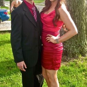 Express cocktail dress, red